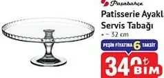 PAŞABAHÇE PATİSSERİE AYAKLI SERVİS TABAĞI 32 CM PAŞABAHÇE PATİSSERİE AYAKLI SERVİS TABAĞI 32 CM